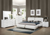 Orleans Furniture - Coaster - Jeremaine 5-piece Eastern King Bedroom Set White - 300345KE-S5